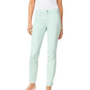 Talbots slim ankle light‎ cool mint jeans plus size 16P petite new!!!